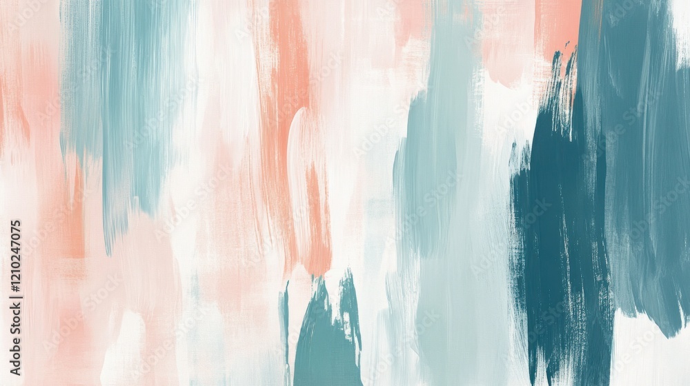 Poster calm and soothing abstract wall art featuring soft pencil strokes with jagged edges and pastel color