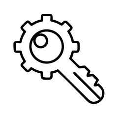 key management icon, key management line art - simple line art of key management, perfect for key management logos and icons