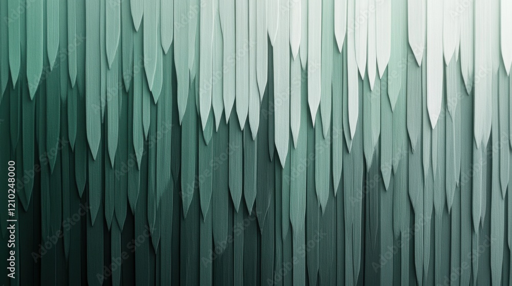 Poster Smooth pencil strokes create a calming gradient of green shades transitioning from dark to light