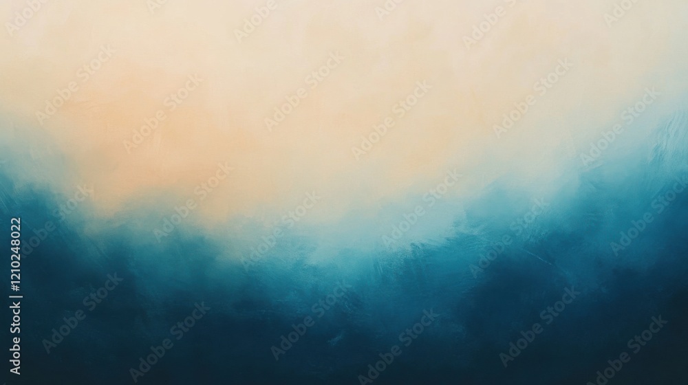 Poster Gradient background transitions softly from warm tones to cool hues, creating a serene atmosphere perfect for artistic projects and design use