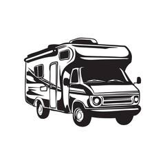 illustration of a RV campervan