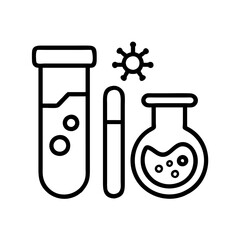 laboratory test icon, laboratory test line art - simple line art of laboratory test, perfect for laboratory test logos and icons