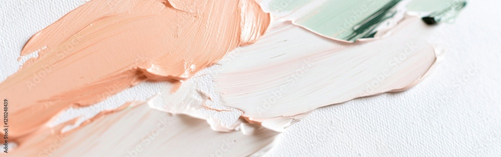 Poster soft pastel colors blend beautifully on a minimalist white canvas in an artistic expression of creat