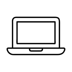 laptop icon, laptop line art - simple line art of laptop, perfect for laptop logos and icons