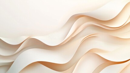 Obraz premium Cream Beige Abstract Paper Wave Background Texture
