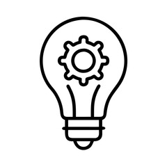 light bulb idea generation icon, light bulb idea generation line art - simple line art of light bulb idea generation, perfect for light bulb idea generation logos and icons