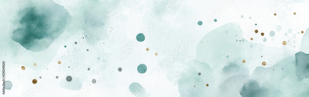 Poster elegant pastel mint strokes create a serene and calming atmosphere in a contemporary design space