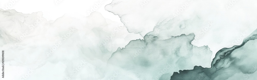 Fototapete elegant gradient of soft mint pencil strokes blends seamlessly with gentle hues creating a calming v