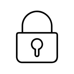 lock icon, lock line art - simple line art of lock, perfect for lock logos and icons