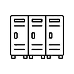 lockers icon, lockers line art - simple line art of lockers, perfect for lockers logos and icons