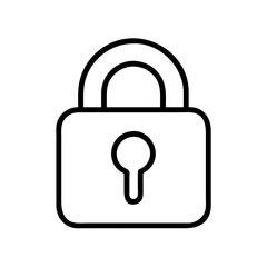 lock icon, lock line art - simple line art of lock, perfect for lock logos and icons