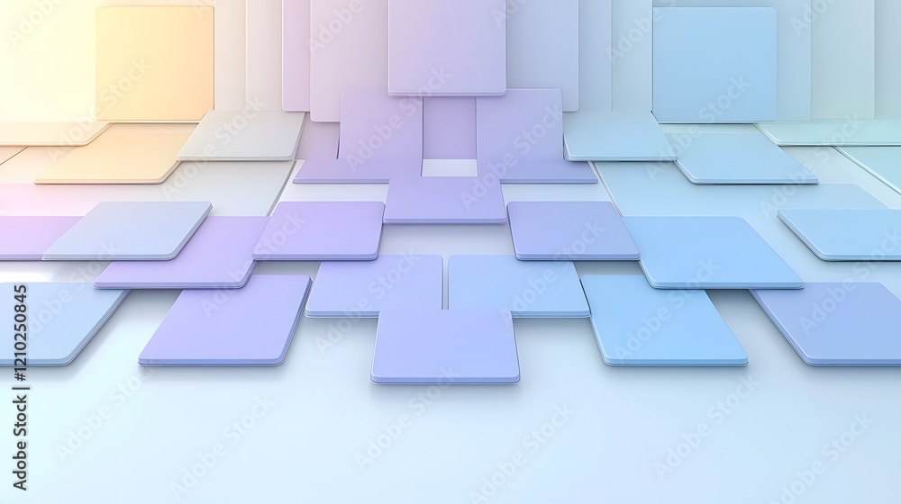 Poster Smooth abstract purple gradient background with blurred light rays and soft shadows creating a modern digital and minimal aesthetic design for use as a wallpaper web banner or creative concept