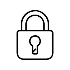 lock icon, lock line art - simple line art of lock, perfect for lock logos and icons