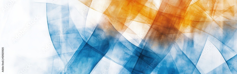 Fototapete abstract blending of blue and amber pencil strokes creates a dynamic visual experience filled with m