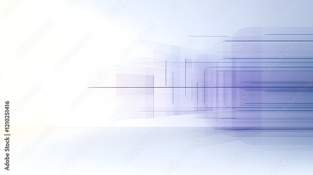 Poster Blurred abstract background in shades of purple with gradient light rays and subtle shadow play creating a modern atmospheric