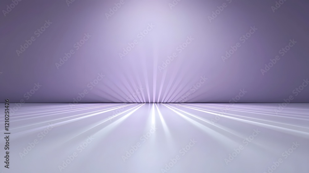 Aufkleber Ethereal Purple Gradient Backdrop with Soft Radiant Lights and Gentle Shadows   Dreamy Minimalist Abstract Background with Blurred Glowing Rays and Moody Atmosphere