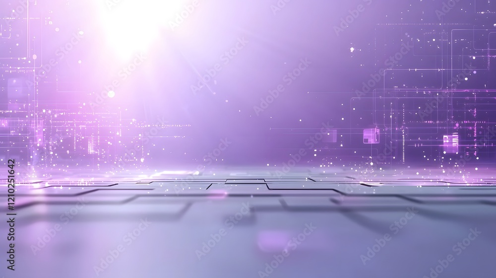 Poster Mesmerizing abstract background featuring a dreamy purple and lavender gradient with soft ethereal light rays and delicate shadow details creating a captivating
