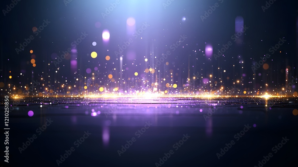 Poster captivating dreamy and ethereal purple gradient background with soft glowing rays of light and delic