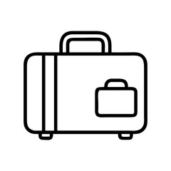 luggage icon, luggage line art - simple line art of luggage, perfect for luggage logos and icons