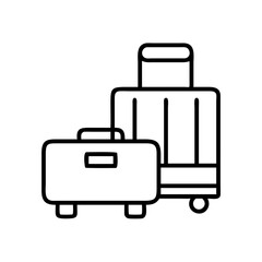 luggage icon, luggage line art - simple line art of luggage, perfect for luggage logos and icons