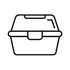 lunchbox icon, lunchbox line art - simple line art of lunchbox, perfect for lunchbox logos and icons