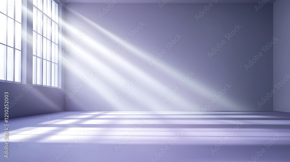 Poster Smooth abstract purple gradient background featuring soft blurred light rays and delicate shadows creating an elegant serene and visually compelling design for digital interior or purposes