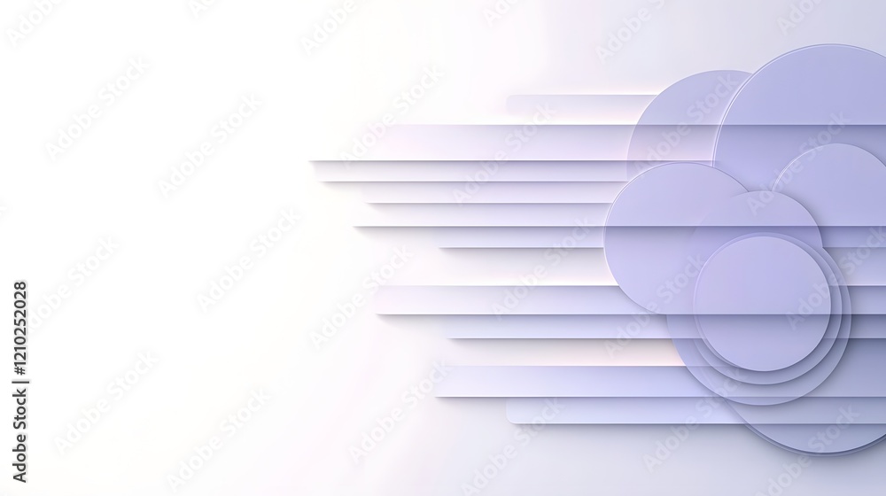 Fototapete Smooth elegant abstract background featuring a gradient purple color scheme with soft blurred light rays and subtle shadows creating a serene and visually stunning digital design
