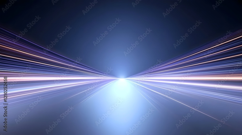 Poster Smooth blurred abstract background featuring a gradient of purple and blue hues with soft dynamic light rays and subtle shadows creating an elegant and captivating digital design