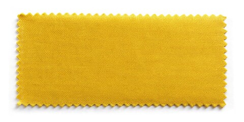 Golden Yellow Fabric Swatch with Scalloped Edges Ideal for Upholstery and Textile Projects