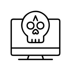 malware icon, malware line art - simple line art of malware, perfect for malware logos and icons