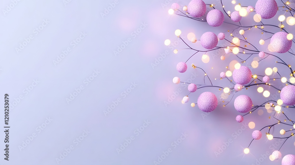 Poster Blurred purple background with gradient light effects and soft shadows forming an abstract and tranquil design  The image has a calming serene and ethereal atmosphere with a feminine elegant