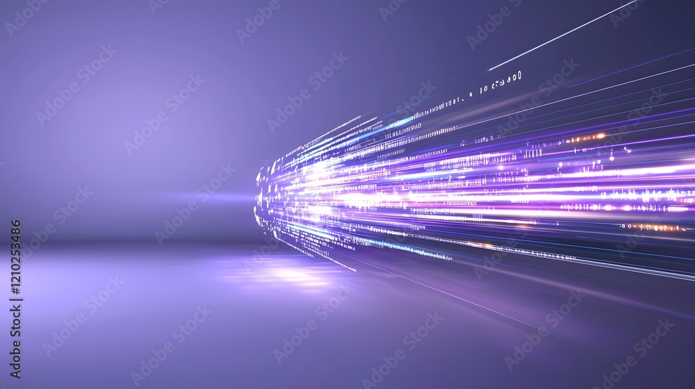 Aufkleber Blurred abstract background featuring vibrant purple gradient with dynamic light rays and shadow effects creating a striking and captivating visual composition