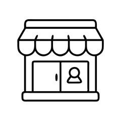 market close icon, market close line art - simple line art of market close, perfect for market close logos and icons