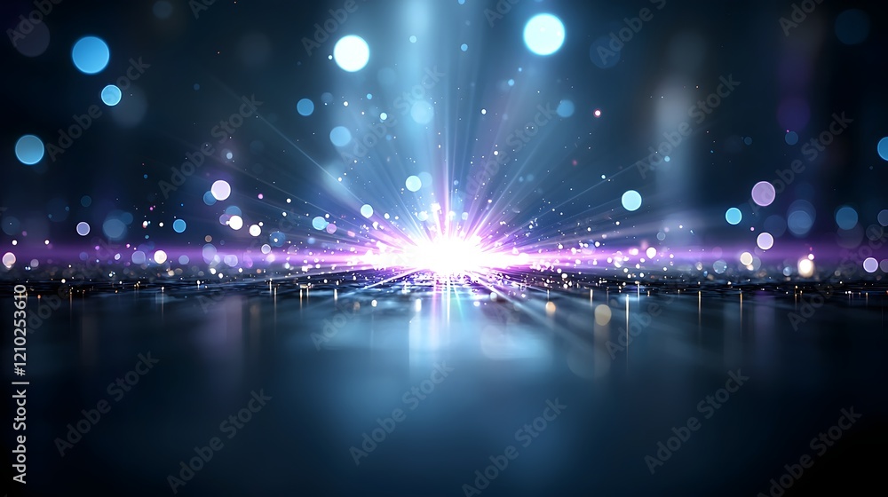 Poster Captivating gradient light rays and shadow effects create a dynamic and elegant blurred abstract background featuring a mesmerizing play of colors and illumination