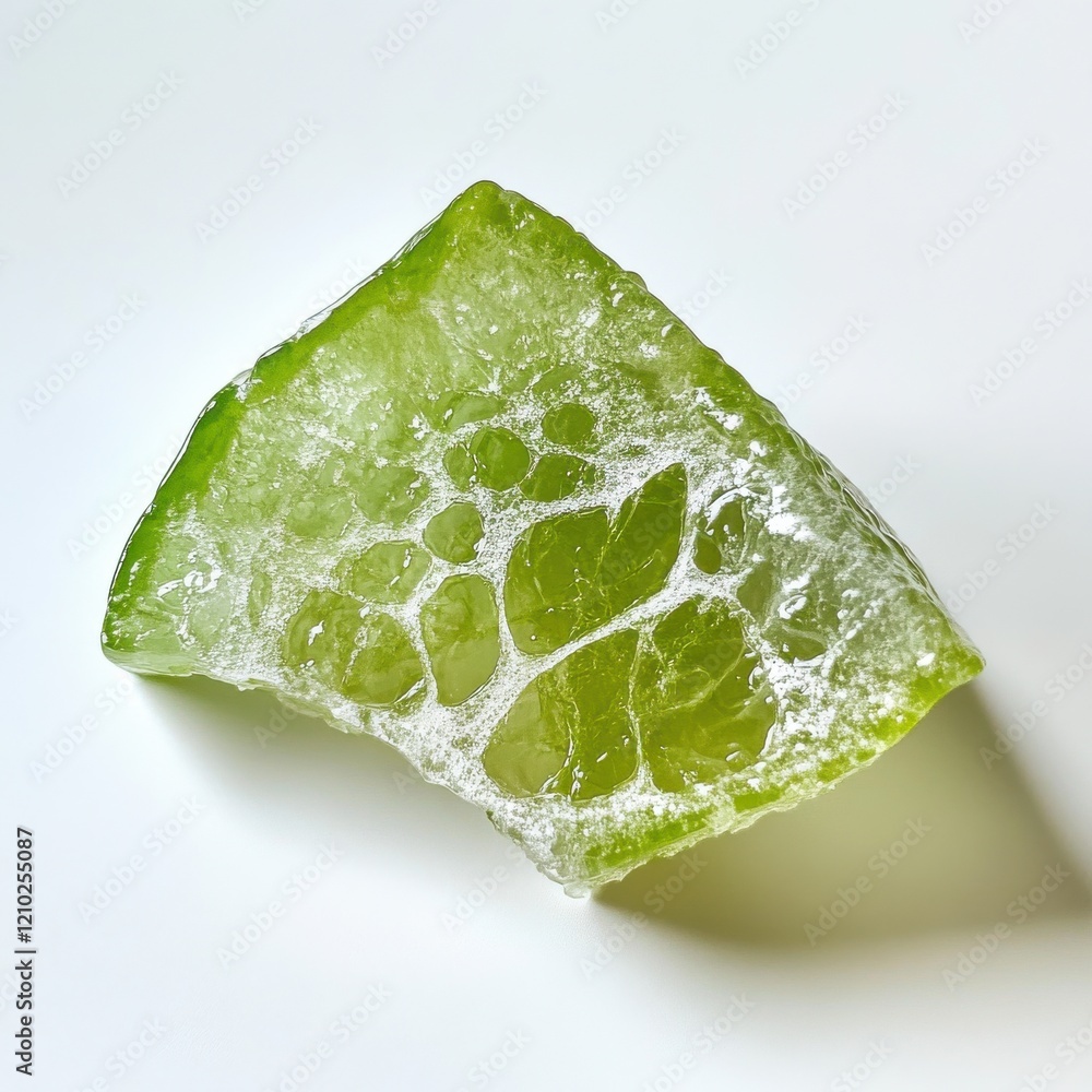 Poster Fresh lime slice with vibrant color and refreshing texture on a bright surface