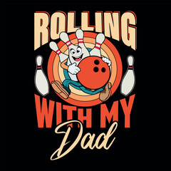 Vintage Bowling Design for Daddy and Me - Perfect Family Fun.
