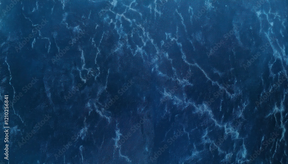 Aufkleber close-up view of abstract deep blue marble texture with intricate white veins and flowing patterns for artistic or design background