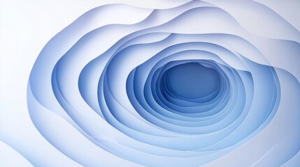 Fototapeta premium Abstract Blue Circular Layers with Depth and Texture