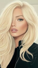 Fototapeta premium blonde beautiful woman model