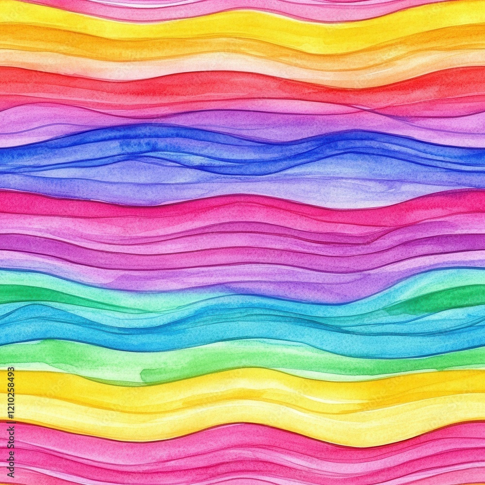 Aufkleber colorful watercolor doodle patterns create a whimsical and cheerful atmosphere in art design