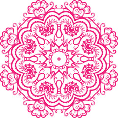 Beautiful flower art and mandala vector design