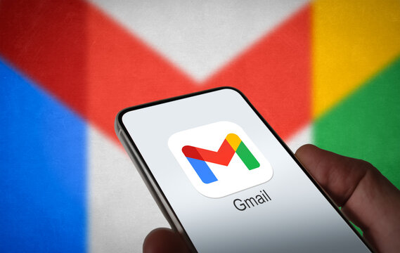 Gmail application displayed on mobile device