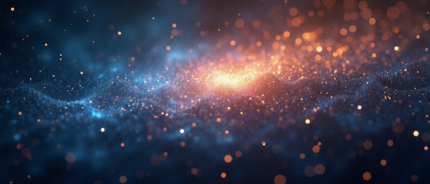 Stunning cosmic landscape showcasing swirling stars and bright celestial colors in a deep space atmosphere - Powered by Adobe