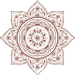 Beautiful flower art and mandala vector design