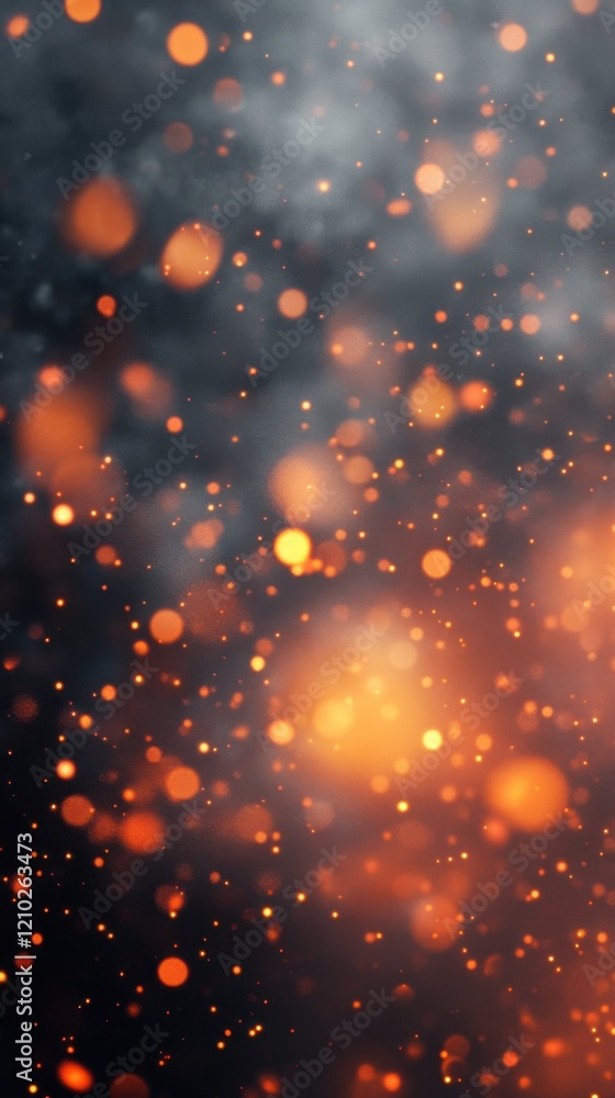 Poster dynamic bokeh effect with crimson and bright colors creating a captivating background in soft focus
