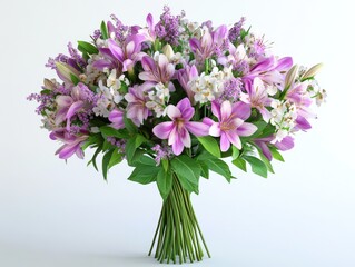 Fototapeta premium Vivid Lilac Bouquet - Purple Flower Arrangement