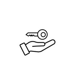 Rent House Line Icon with Editable Stroke. The Icon is suitable for web design, mobile apps,