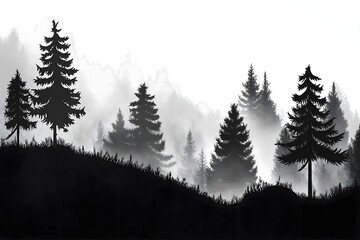 Obraz premium Set of tree and leaf collection hand drawn flat design vector element. botanical set of bare trees and ones with leaves and lush green. Illustration of Eucalyptus tree isolated on white
