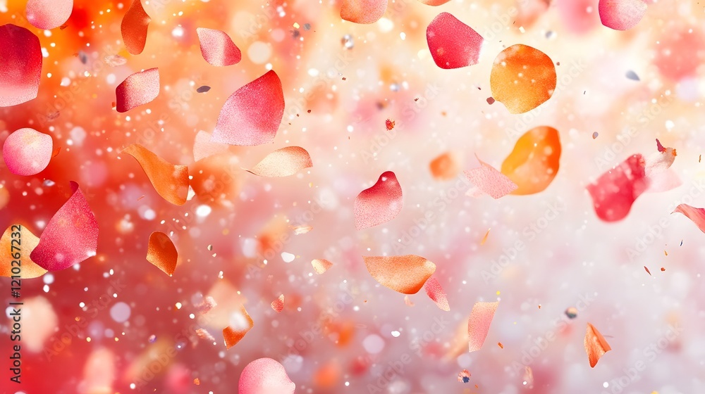Poster bright and festive confetti design with sparkling gradients cheerful abstract patterns and playful m