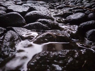 water flowing into the water